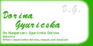 dorina gyuricska business card